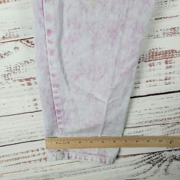 Mokuyobi Denim Jeans Womens 26 Lavender Acid Wash High Rise Tapered Pants Retro - Picture 2 of 15